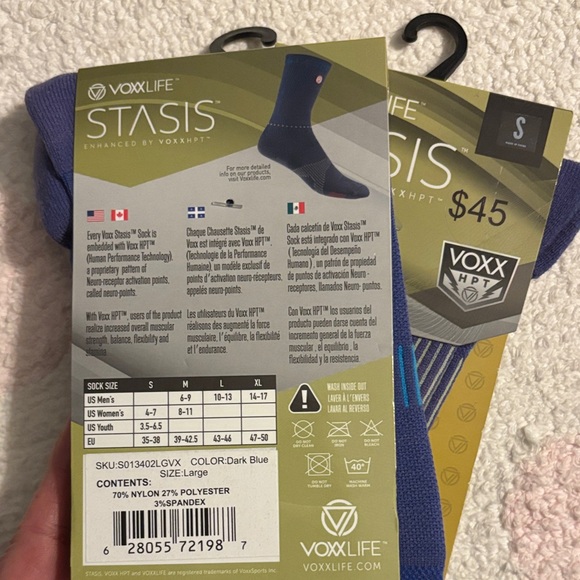 VoxxLife Stasis Athletic Socks - Blue - Picture 2 of 3